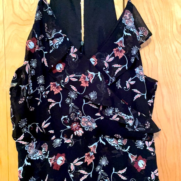 Black and floral cocktail dress - Picture 2 of 3